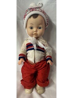 1972 Uneeda Boy Winter 11" Doll Made in Hong Kong,